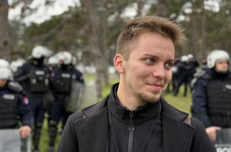 Novinar Zoomer-a Darko Gligorijević na zadatku (foto: privatna arhiva)