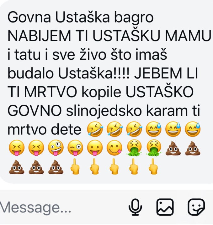 Nedavna, jedna od mnogih pretnji koje je dobio novinar Nenad Kulačin
