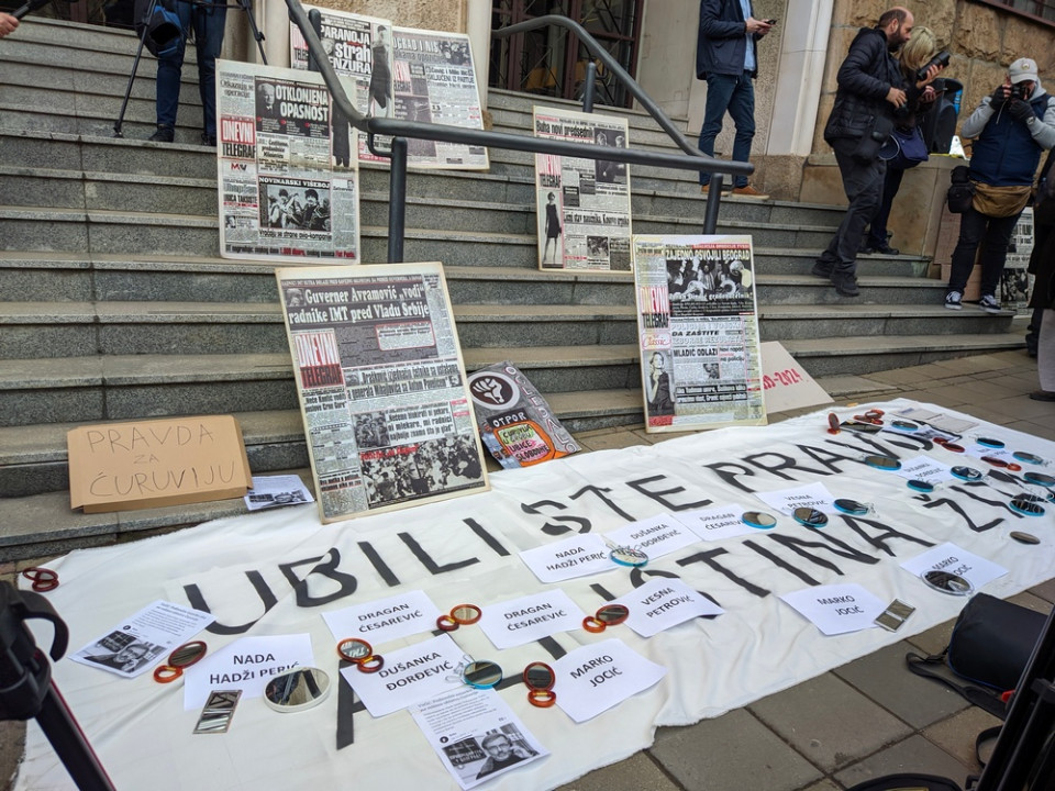 Protest "Za Slavka" organizovan nakon objavljivanja odluke Apelacionog suda o oslobađanju optuženih (foto: Cenzolovka)