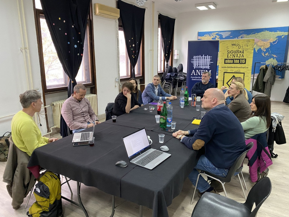 Sastanak medijskog dela Stalne radne grupe za bezbednost novinara (foto: ANEM / Bojan Cvejić)
